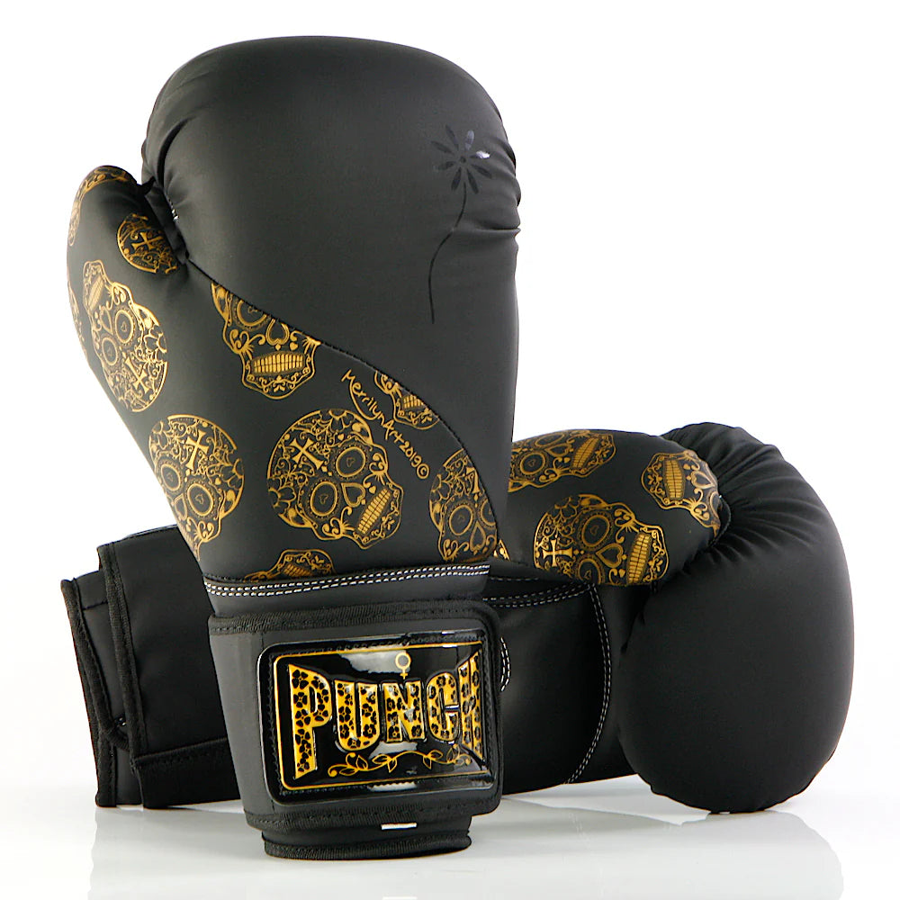Punch Urban Gold Skills Women's Boxing Gloves 12oz - BLACK